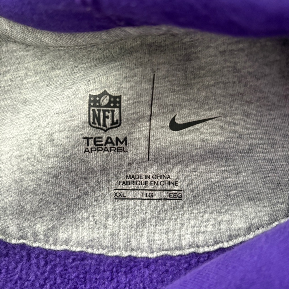 Nike Minnesota Vikings Purple Hoodie Pullover Mens Size XXL - Picture 7 of 8